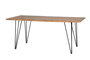 GINER Y COLOMER Mesa de comedor de madera de acacia natural y patas de metal 10 plazas